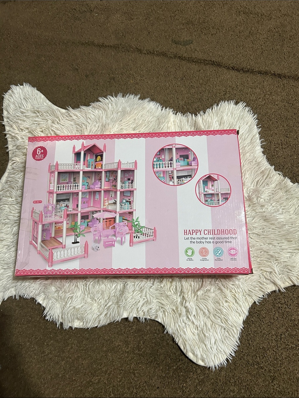Pink Dollhouse Playset - Happy Childhood